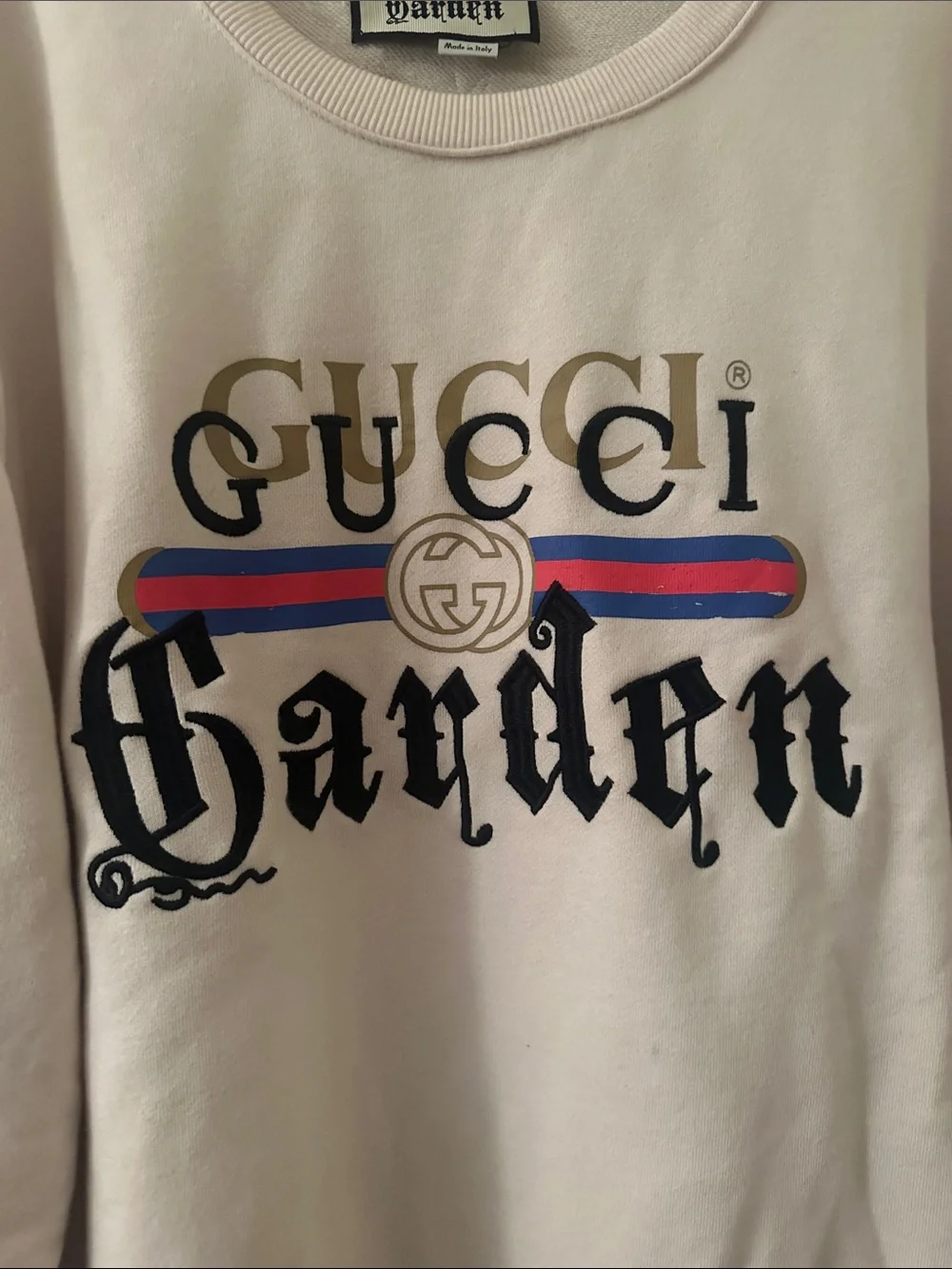 Gucci Garden GG Cream Crewneck Sweatshirt